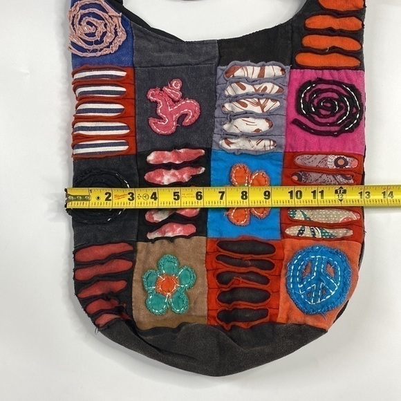 Hobo Colorful Hippie Shoulder Sling Patchwork Floral Bag - Picture 3 of 7